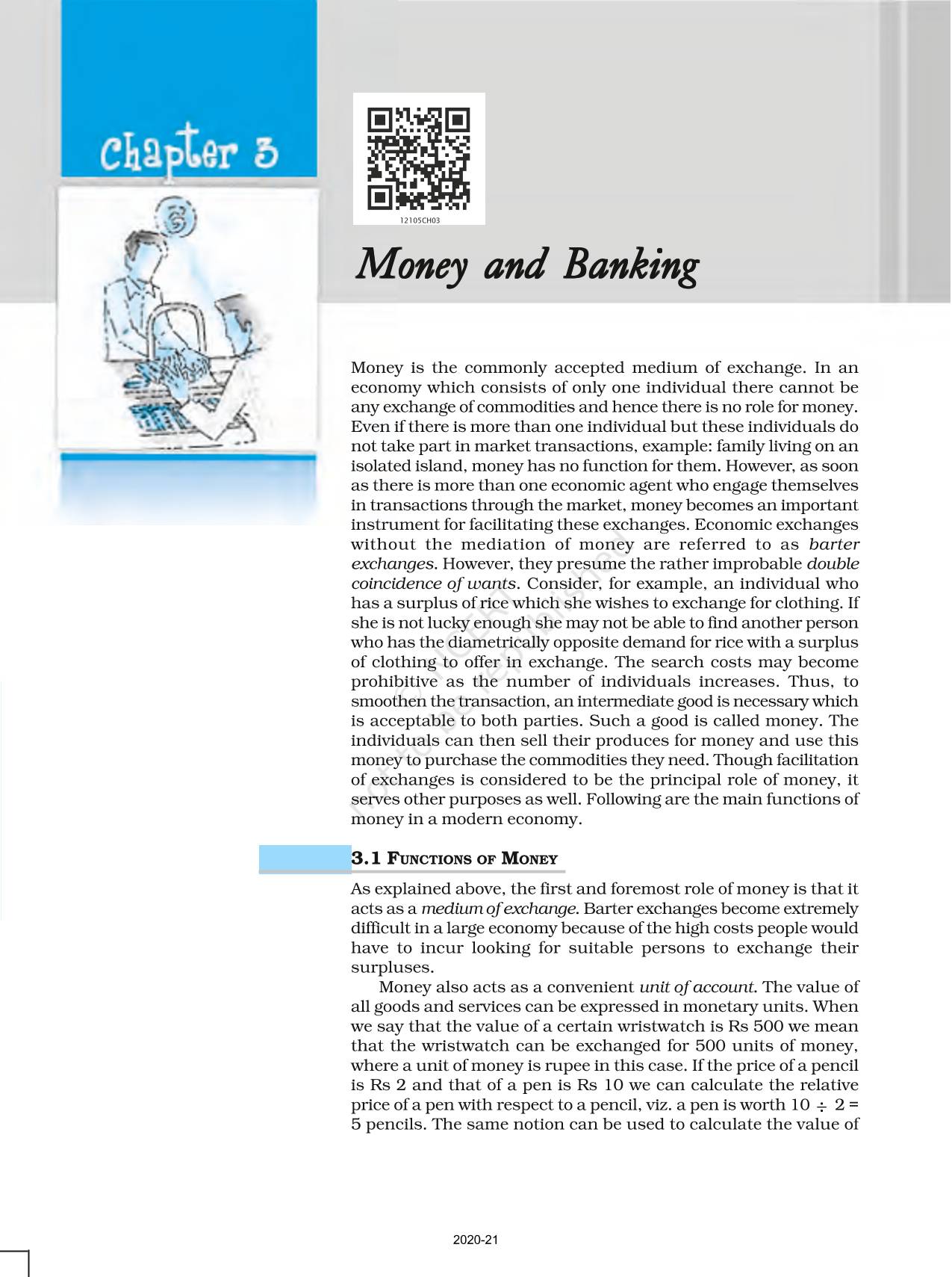 Money And Banking - NCERT Book Of Class 12 Introductory Macroeconomics